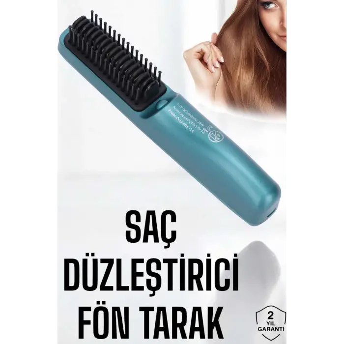 Sıkı Dişli Taşınabilir İyon Özelliği Seyahat Tipi Saç Düzleştirici Fön Tarak