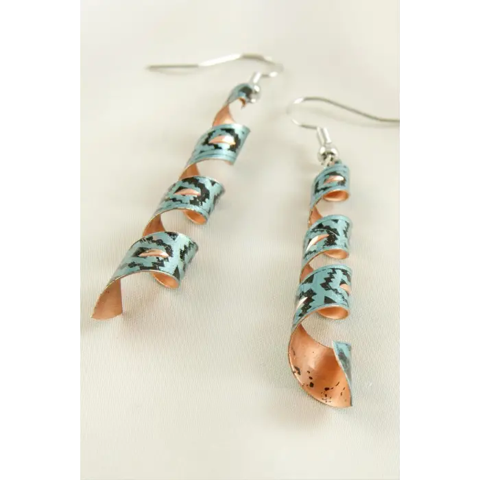 Silindir Bakır Küpe