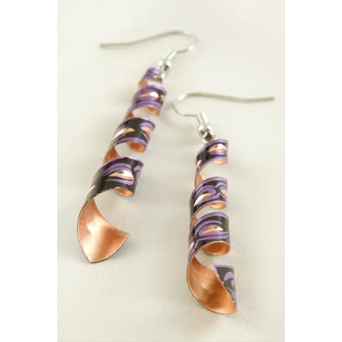 Silindir Bakır Küpe