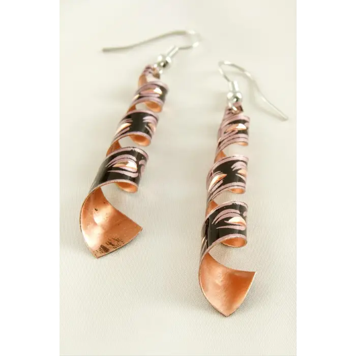 Silindir Bakır Küpe