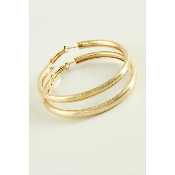 Simli Boru Halka Küpe 5,5 cm