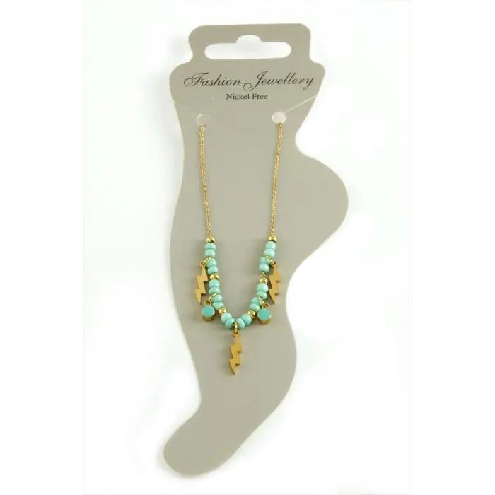 Şimşek Boncuk Lüks Çelik Halhal