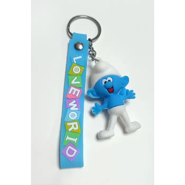 Şirinler Silikon Anahtarlık