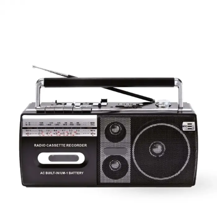 Siyah Kaset Çalar - Bluetooth Usb Tf Aux Fm Özellikli