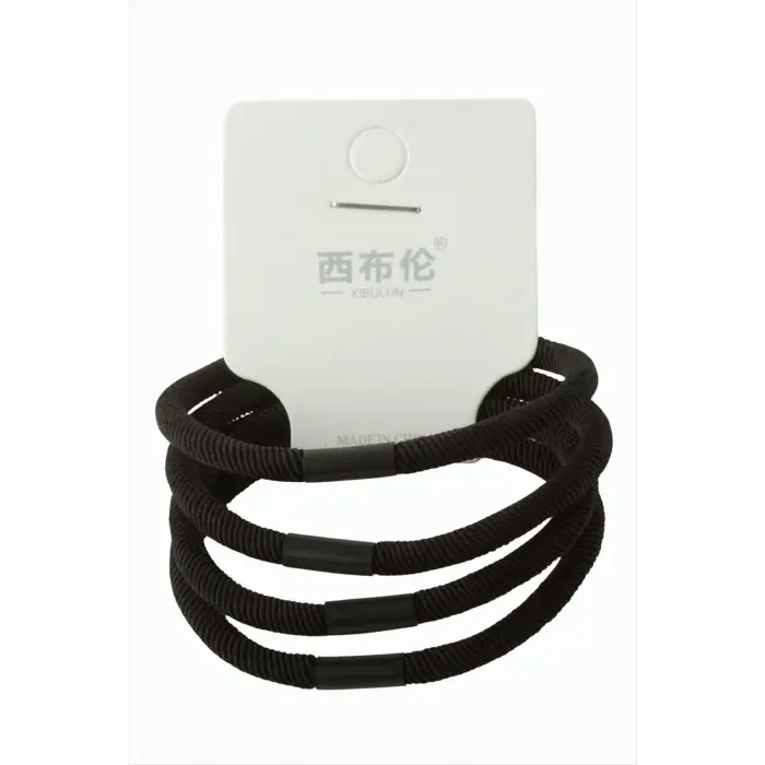 Siyah Renkli Lastikli Toka 4 Adet