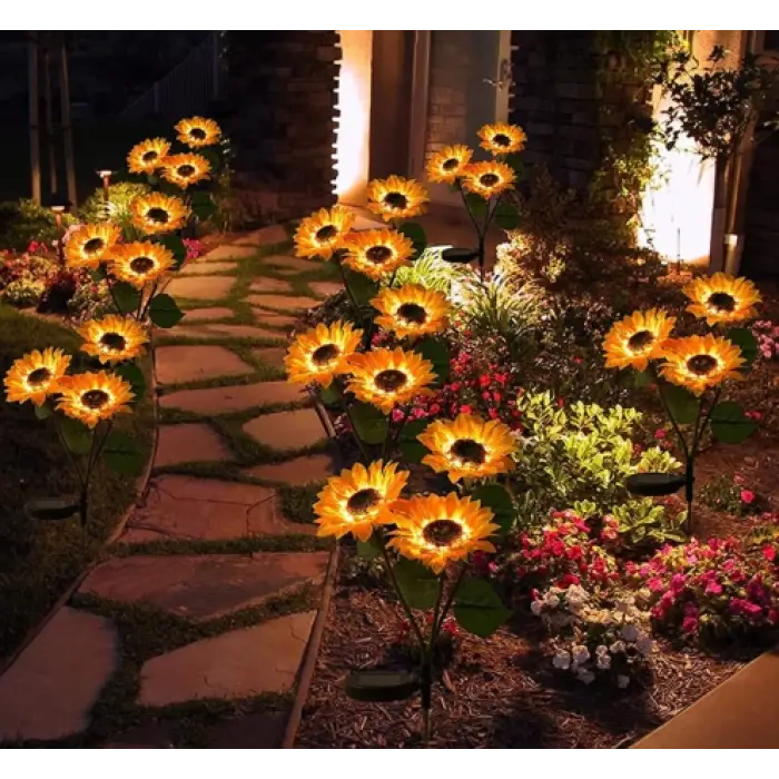 Solar Ayçiçeği Bahçe Lambası