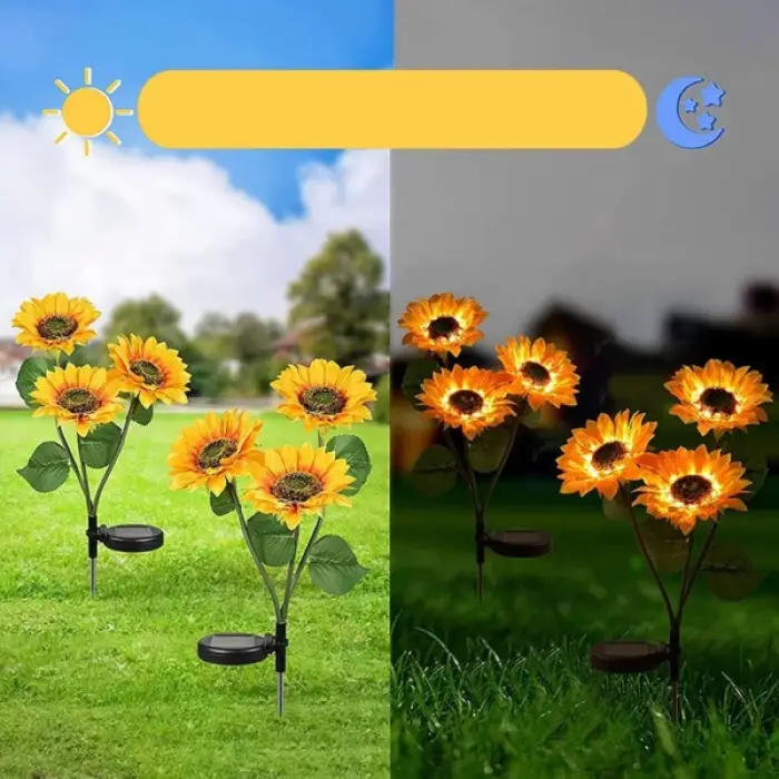 Solar Ayçiçeği Bahçe Lambası