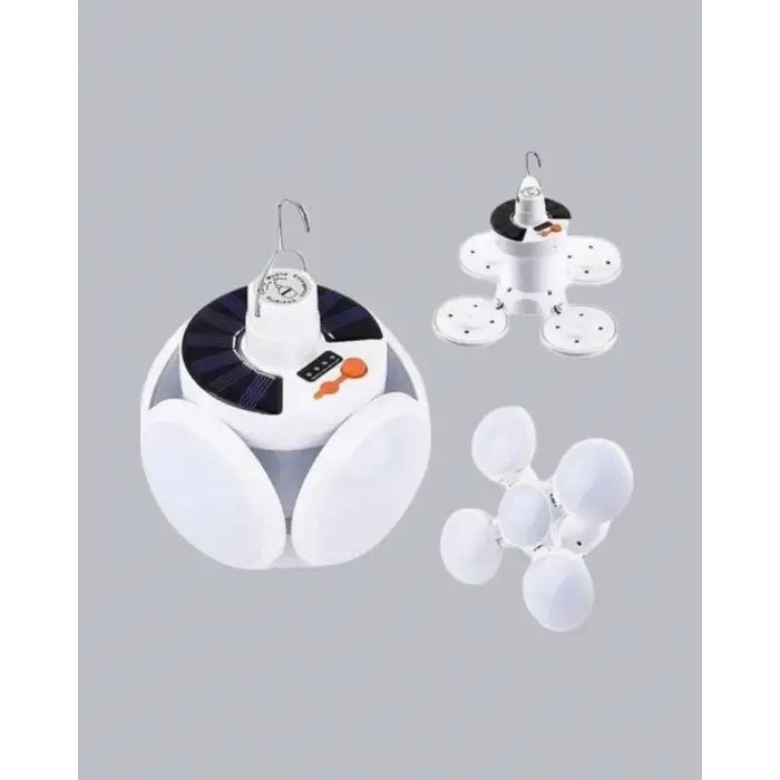 Solar Güneş Enerjili Ve Usb Şarjlı 5 Kanatlı Led Kamp Lambası