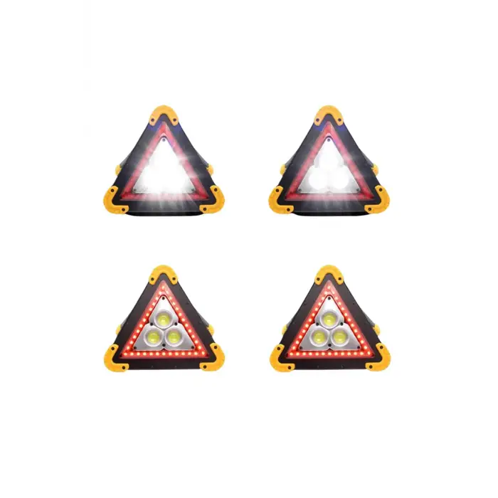 Solar Şarjlı Çok Fonksiyonlu Reflektör Işıklı Ikaz Lambası Acil Durum Reflektörü Acil Durum Uyarı Lambası