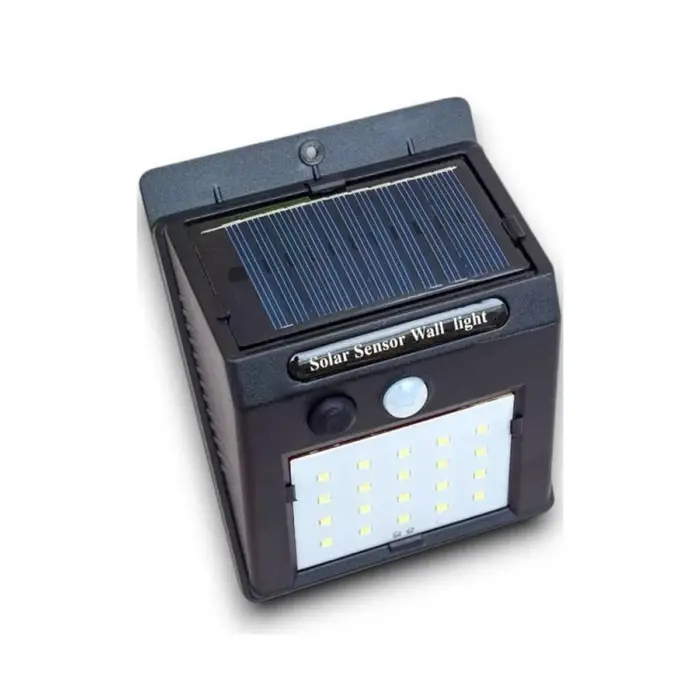 Solar Sensörlü Duvar Lambası Bahçe Lamba 20 Led Işık