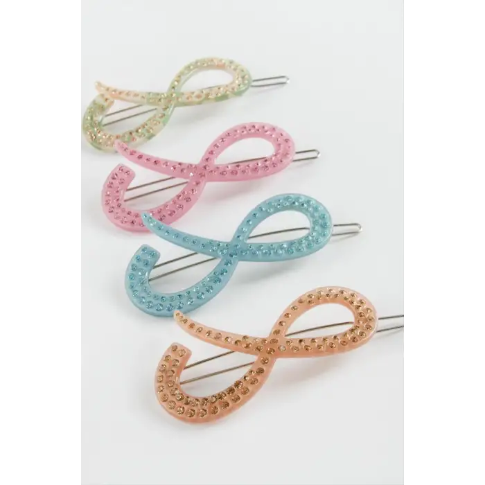 Sonsuzluk Taşlı Klipsli Toka