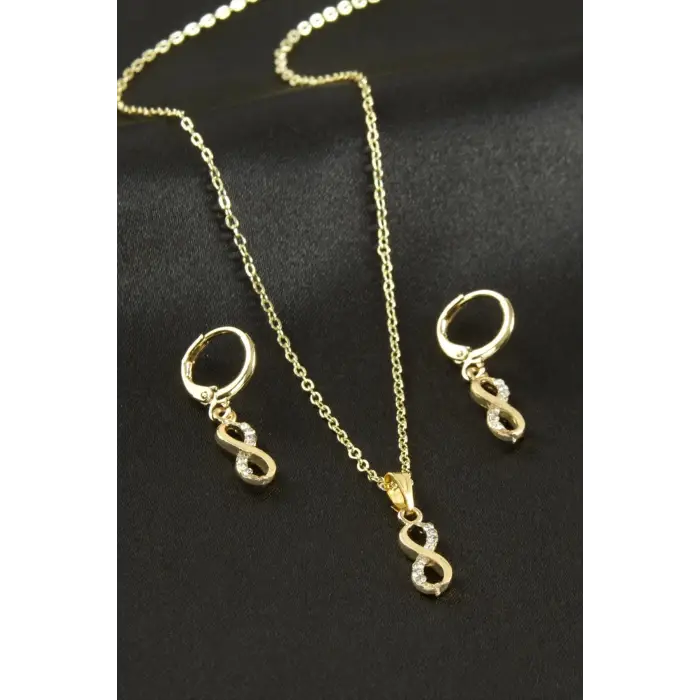 Sonsuzluk Taşlı Set Kolye