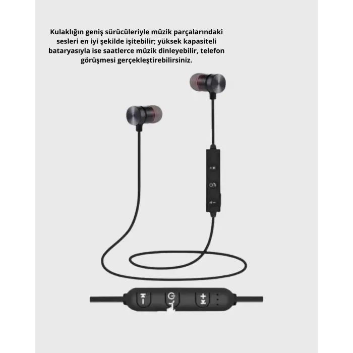 Spor Bileklik + Kablosuz Bluetooth Kulaklık Fitness Seti