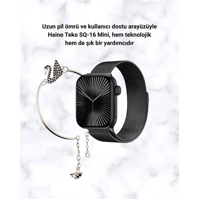 SQ-16 Mini Series 10 Akıllı Saat – 3 Kordon + Hediye Bileklik