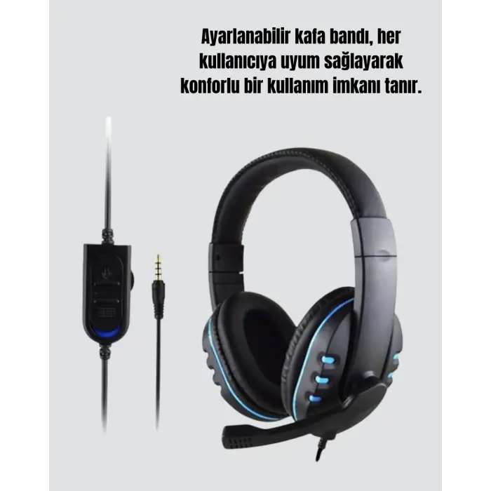 Stereo Mikrofonlu Kablolu Oyun Kulaklığı – Konforlu ve Net Ses İletimi