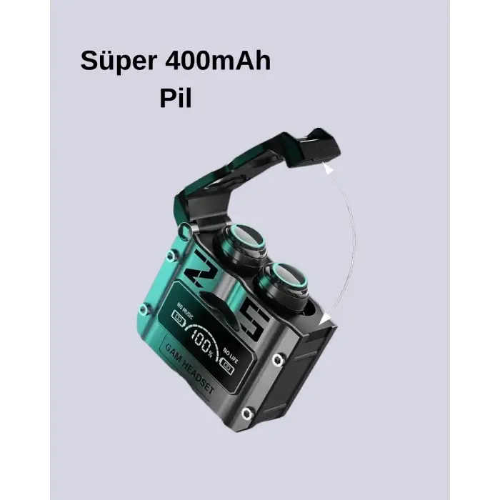 Su Geçirmez Bluetooth Kulak İçi Kablosuz Kulaklık 400mAh Pil