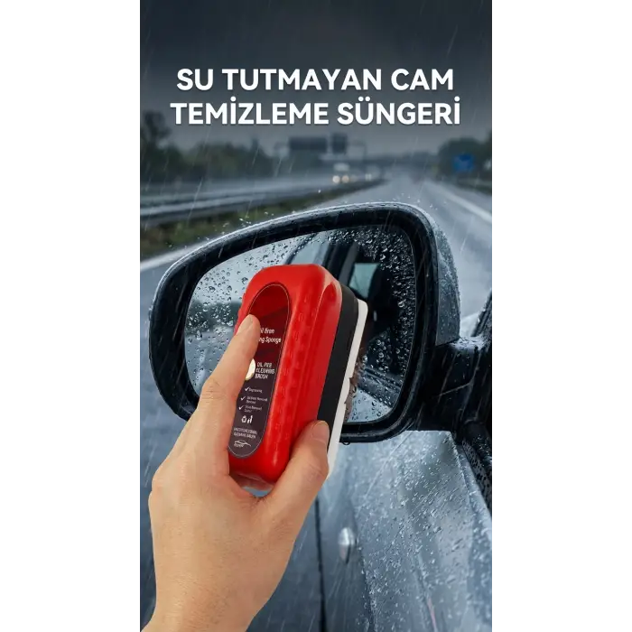 Su Tutmayan Araç Cam Temizlik Süngeri Pratik Kullanım
