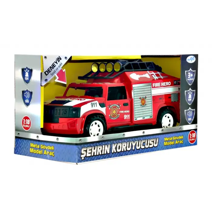 Sürtmeli Sesli Işıklı İtfaiye Aracı