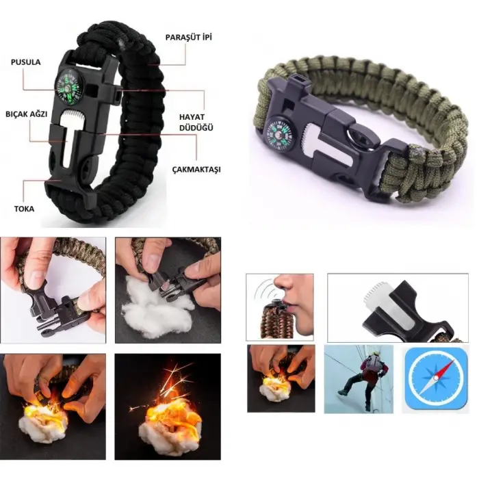 Survival Bileklik - SOS Multi Fonksiyonlu Hayatta Kalma Bilekliği (336336)