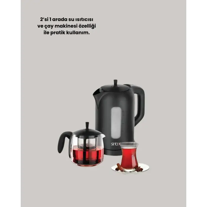 Susuz Çalışma Emniyetli Sinbo Elektrikli Çay Makinesi