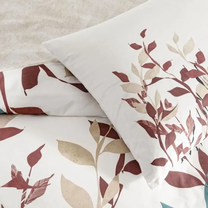 Taç Çift Kişilik Ranforce Nevresim Takımı Daisy Ekru