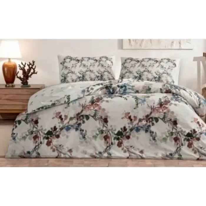 Taç Çift Kişilik Ranforce Nevresim Takımı Dalila Krem