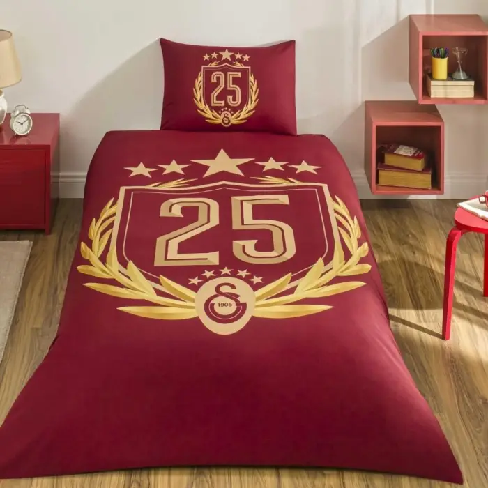 Taç Galatasaray 25. Şampiyonluk Tek Kişilik Lisanslı Nevresim Takımı