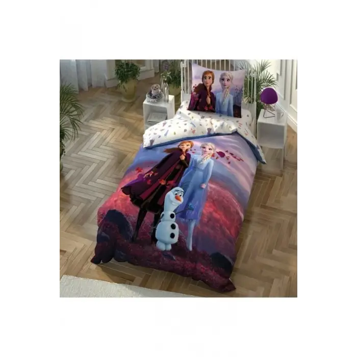 Taç Lisanslı Disney Frozen 2 Autumn Tek Kişilik Nevresim Takımı