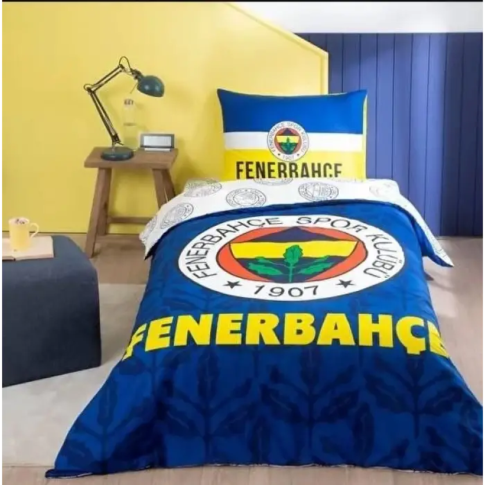 Taç Lisanslı Tek Kişilik Nevresim Takımı Fenerbahçe Palamut