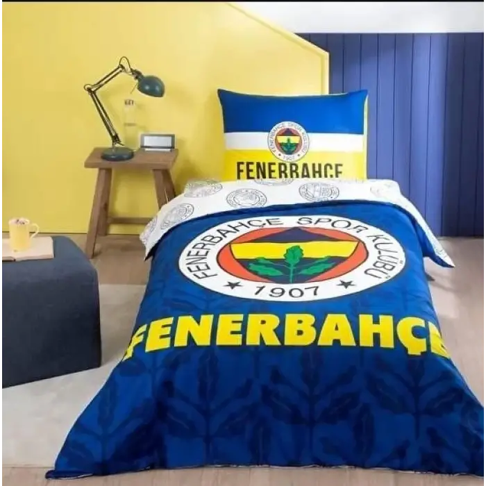 Taç Lisanslı Tek Kişilik Nevresim Takımı Fenerbahçe Palamut