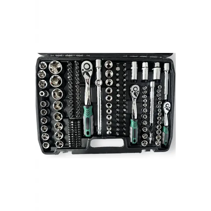 Tam Profesiyonel Germany 72 Diş Eğik Cırcır 216 Parça Lokma Takımı Oto Tamirci Tam Set 1/2-3/8-1/4