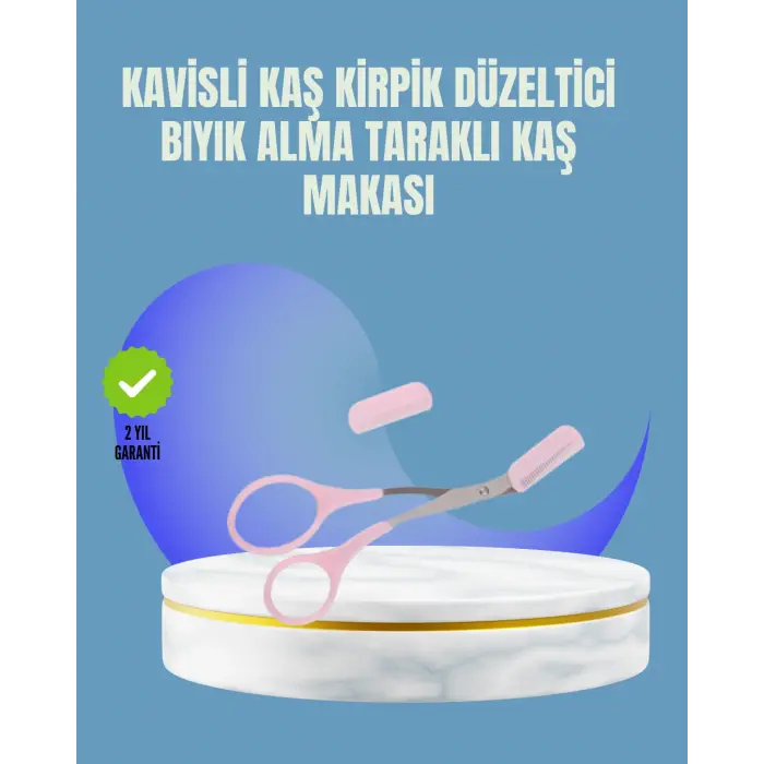 Tarak ve Fırça Başlıklı Kaş Şekillendirme Makası