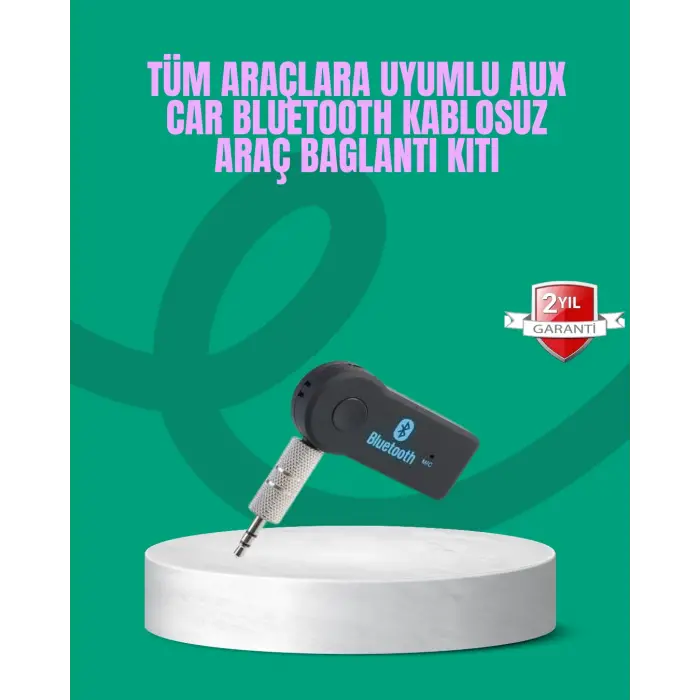 Taşınabilir Bluetooth AUX Araç Müzik ve Konuşma Kiti