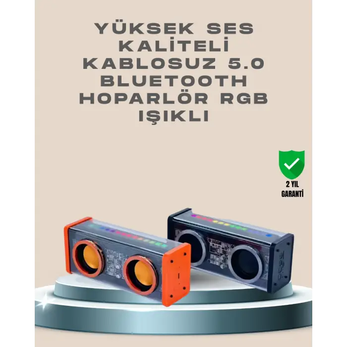 Taşınabilir Bluetooth Hoparlör – LED Işıklarla