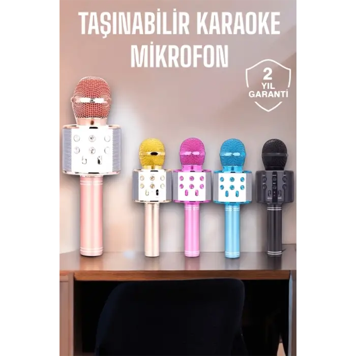 Taşınabilir Bluetooth Karaoke Mikrofon: Hafıza Kart Girişli, Etkileyici Performans