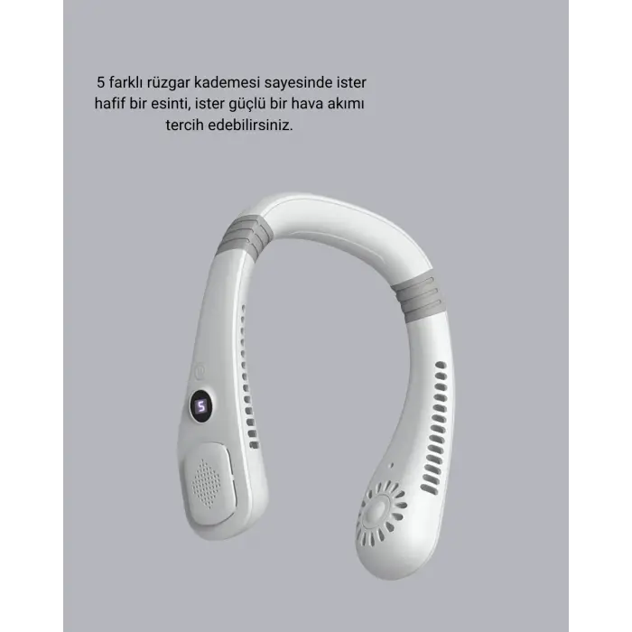 Taşınabilir Boyun Fanı Sessiz Çalışma ve USB Şarj Özellikli