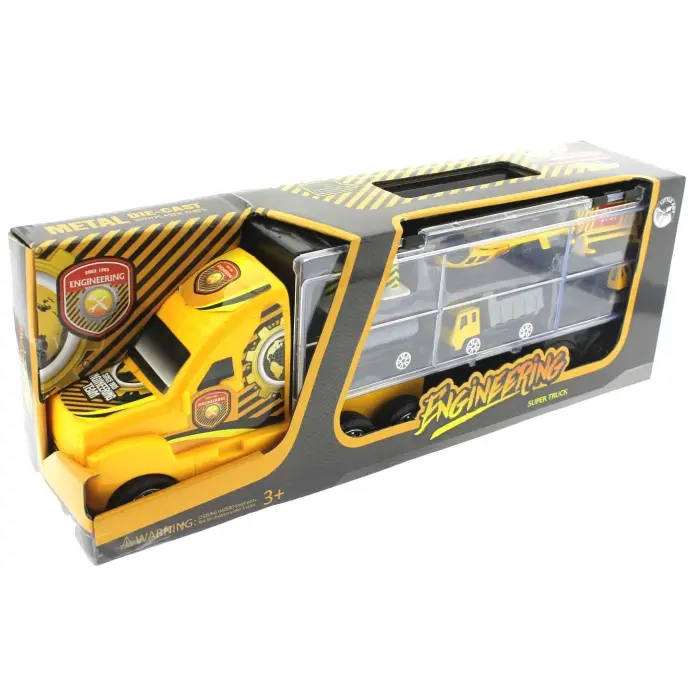 Taşınabilir Die Cast Metal Araçlı İnşaat Kamyonu