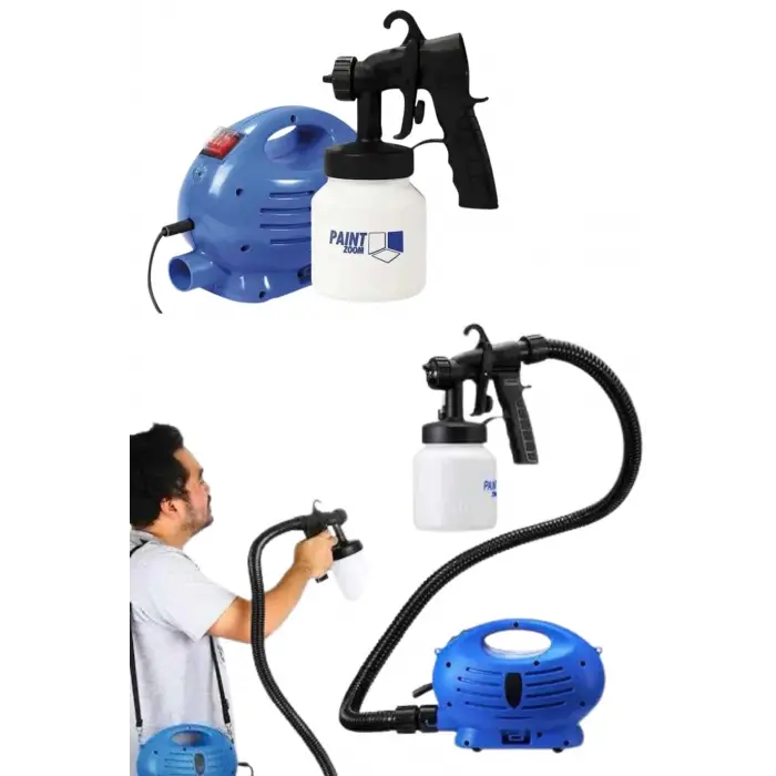 Taşınabilir Elektrikli Boya Tabancası Profesyonel Motor Yapısı Omuz Askılı Hazneli