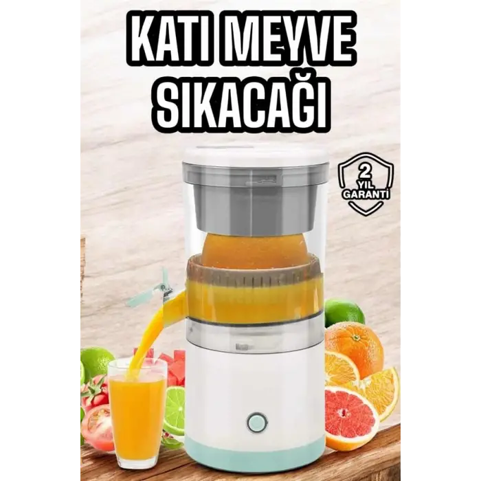 Taşınabilir Kablosuz Taşınabilir Şarjlı Narenciye Sıkacağı Portakal Meyve Sıkacağı Çift Bıçaklı
