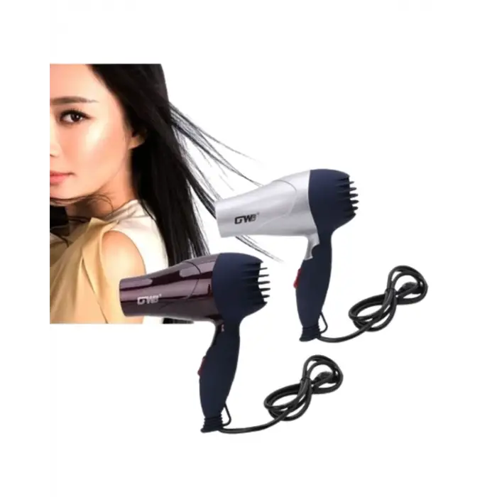 Taşınabilir Katlanabilir Saç Kurutma Makinesi | 1500W Güç, 2 Hız Ayarı, Düşük Gürültü, AB Fişli