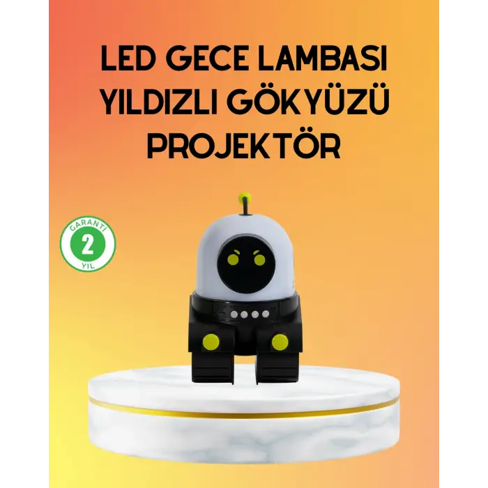 Taşınabilir Lityum Bataryalı Led Gece Lambası ve Projektör