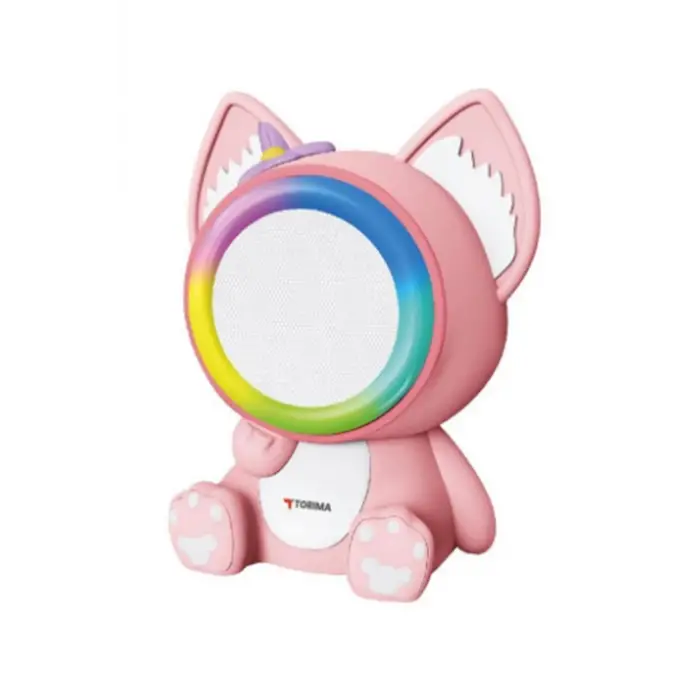 Taşınabilir Rgb Işılı Sevimli Figürlü Mikrofonlu Karaoke Bluetooth Hoparlör