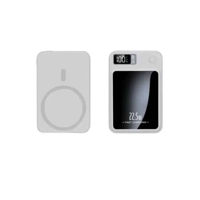 Taşınabilir Şarj Magsafe Powerbank 10.000 mAh Hızlı Şarj Led Göstergeli Kablosuz