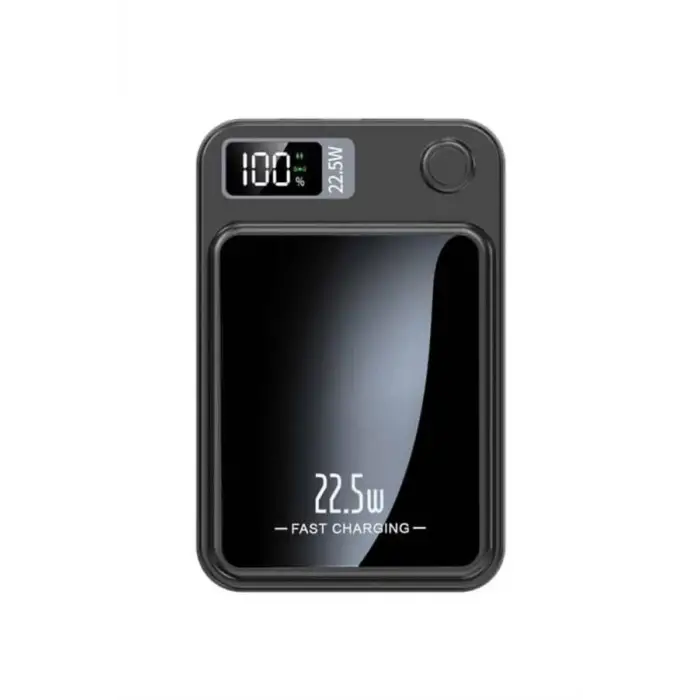 Taşınabilir Şarj Magsafe Powerbank 10.000 mAh Hızlı Şarj Led Göstergeli Kablosuz