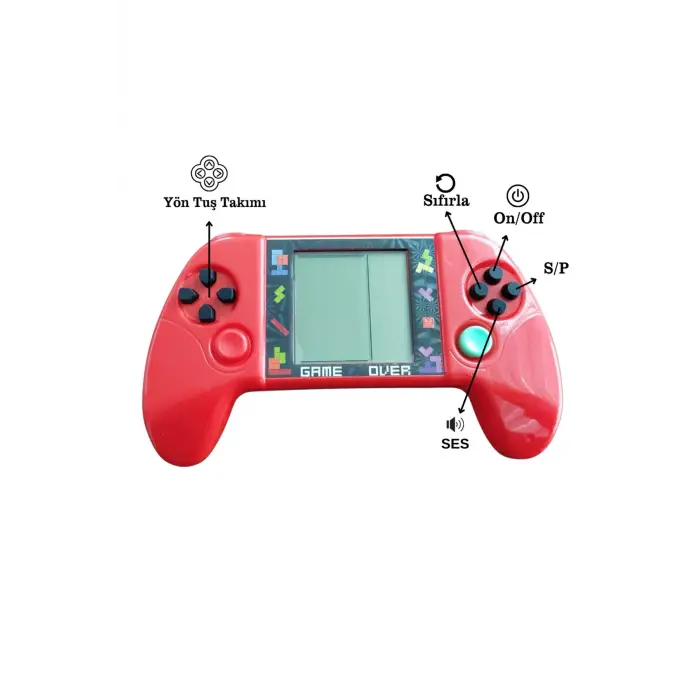 Taşınabilir Tetris Oyun Konsolu Renkli Retro Oyun Aleti Çocuklar İçin Eğlenceli Mini Konsol