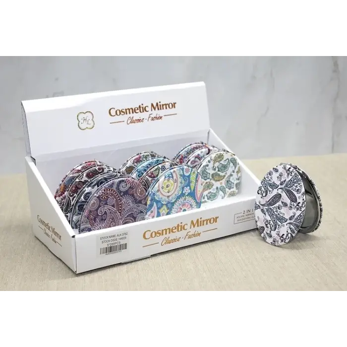 Taşlı El Aynası Oval İnce Alk3762