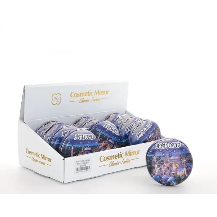 Taşlı İstanbul Tasarımı El Aynası Kalın Alk2487