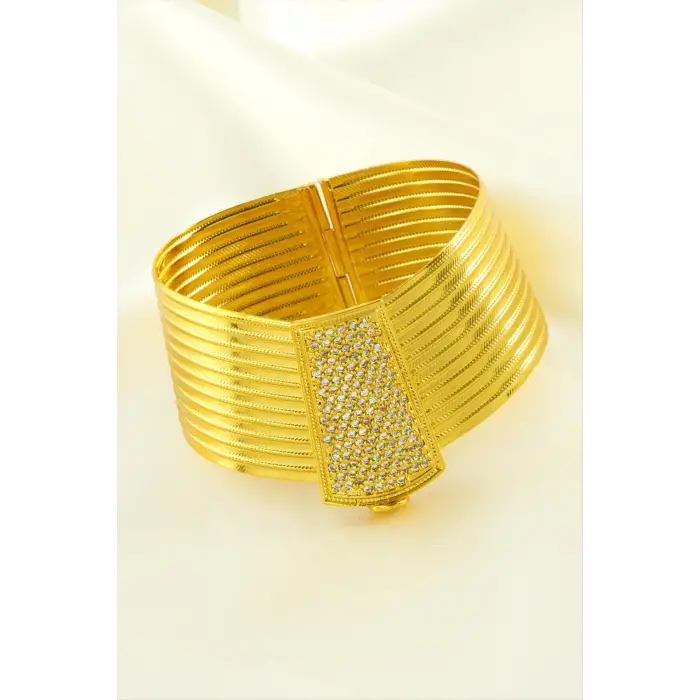 Taşlı Trabzon Burma Bilezik