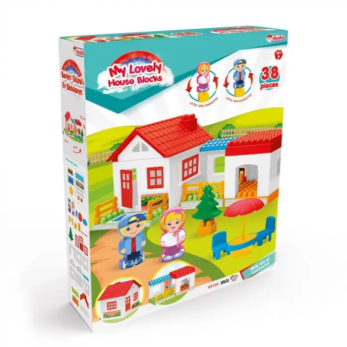 Tek Katlı 36 Parça Lego Ev Seti  Bloklar