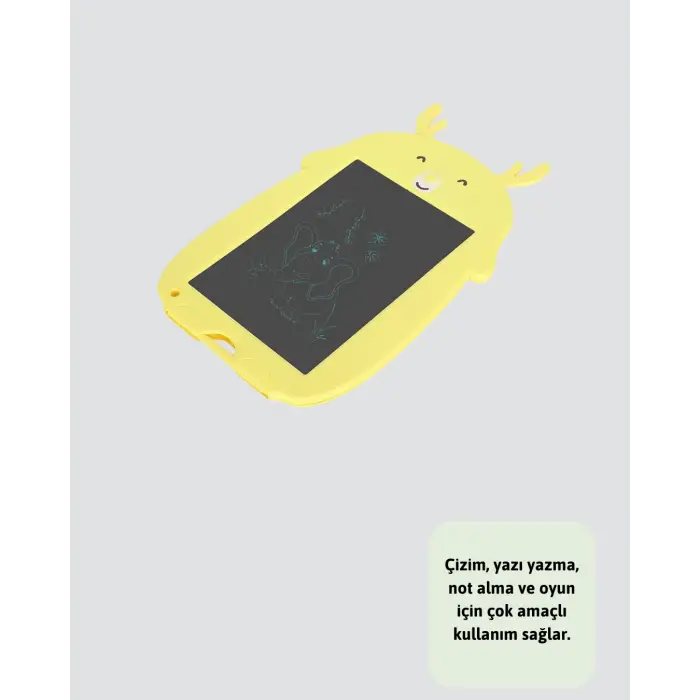 Tek Tuşla Silinebilir LCD Yazı Tableti | Çocuklar İçin Eğitim Tableti
